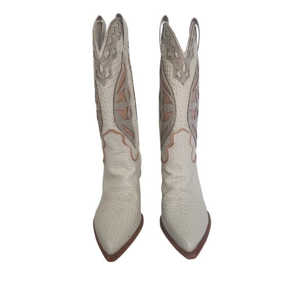 Steve Madden Wynter Boot Multi Croc Leather Western sz 6.5 - Picture 5 of 8